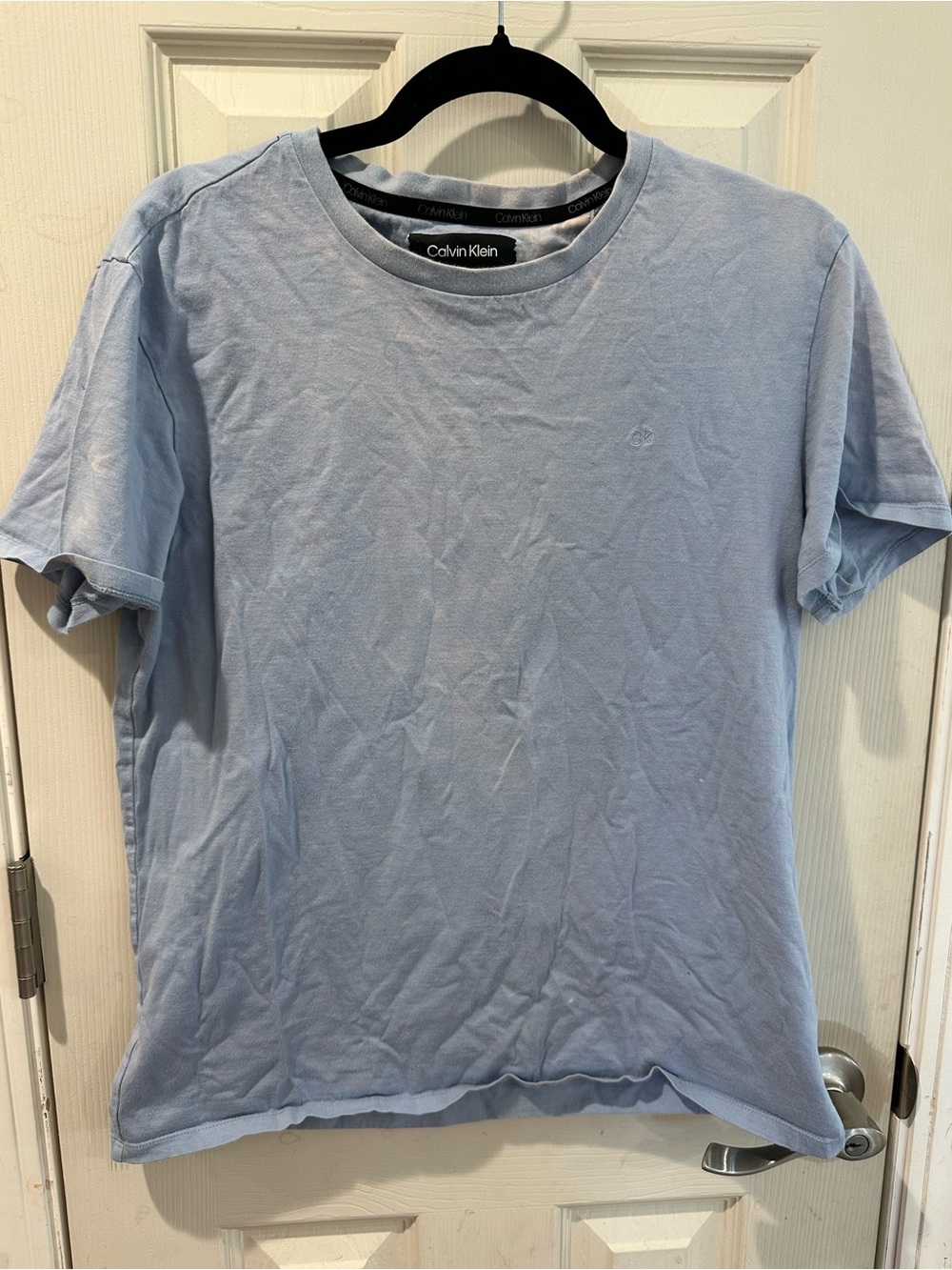 Calvin Klein Men’s Pale Blue Short-Sleeve Crew Tee